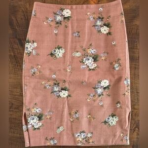 Loft Size 0 Floral Pencil Skirt